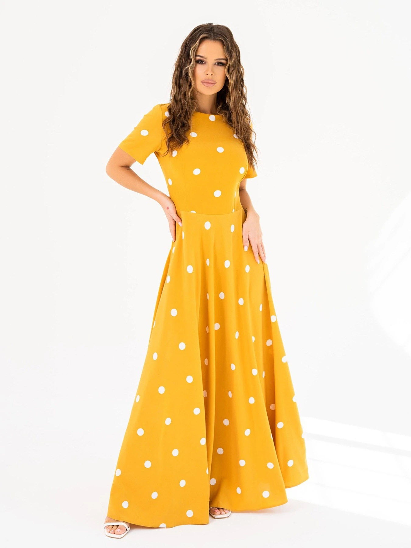 Сукні ISSA Plus модель 14009_mustard Сукні ISSA Plus модель 14009_mustard Фото