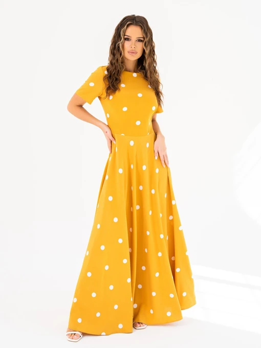 Сукні ISSA Plus модель 14009_mustard Фото