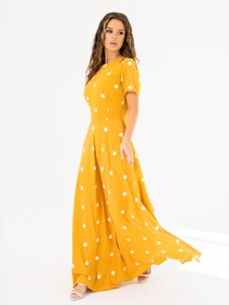 Сукні ISSA Plus модель 14009_mustard Фото