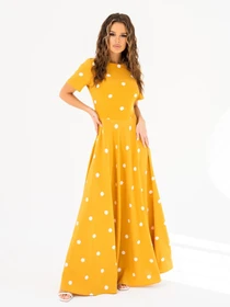 Сукні ISSA Plus модель 14009_mustard Фото