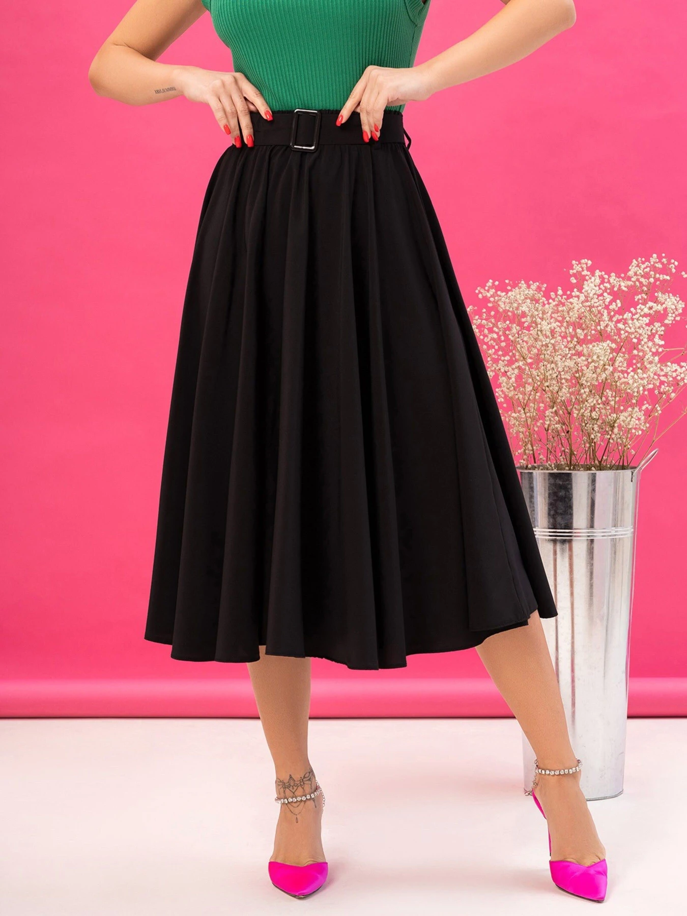 Юбки ISSA Plus модель 13216_black Фото