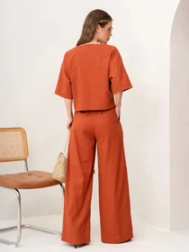 Костюмы ISSA Plus модель 14047_terracotta Фото