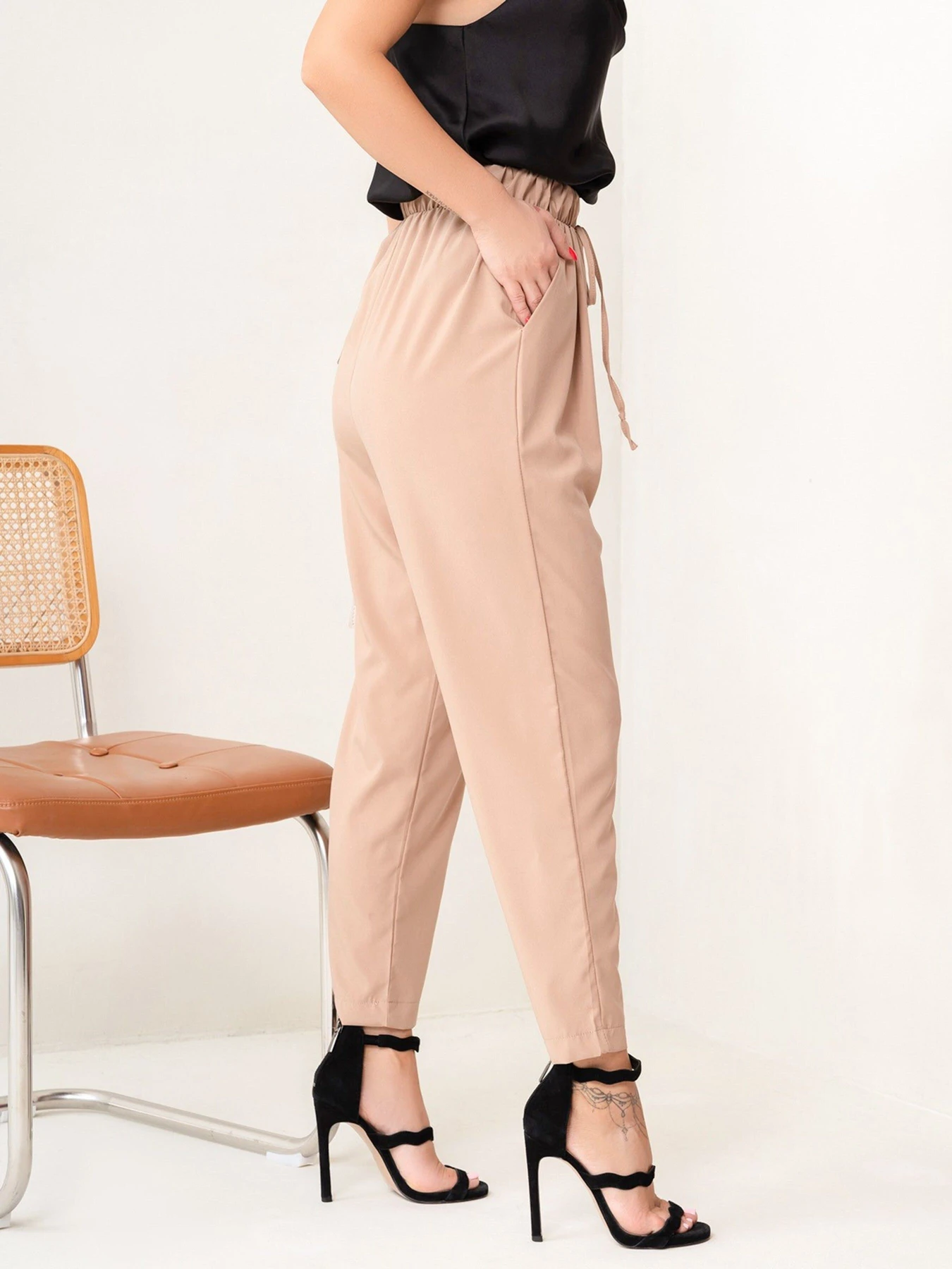 Штани ISSA Plus модель 14050_beige Штани ISSA Plus модель 14050_beige Фото