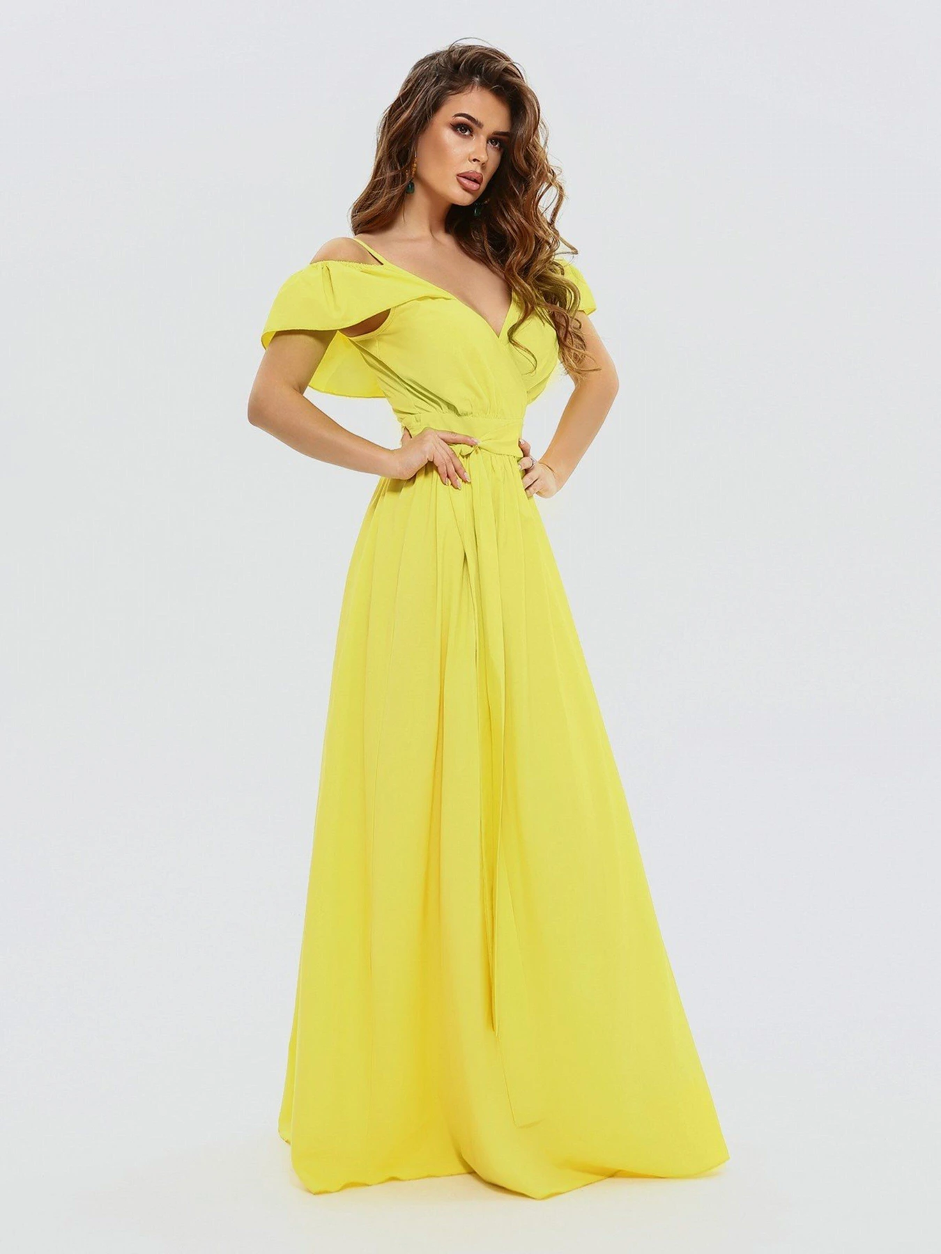 Сукні ISSA Plus модель 10816_yellow Сукні ISSA Plus модель 10816_yellow Фото