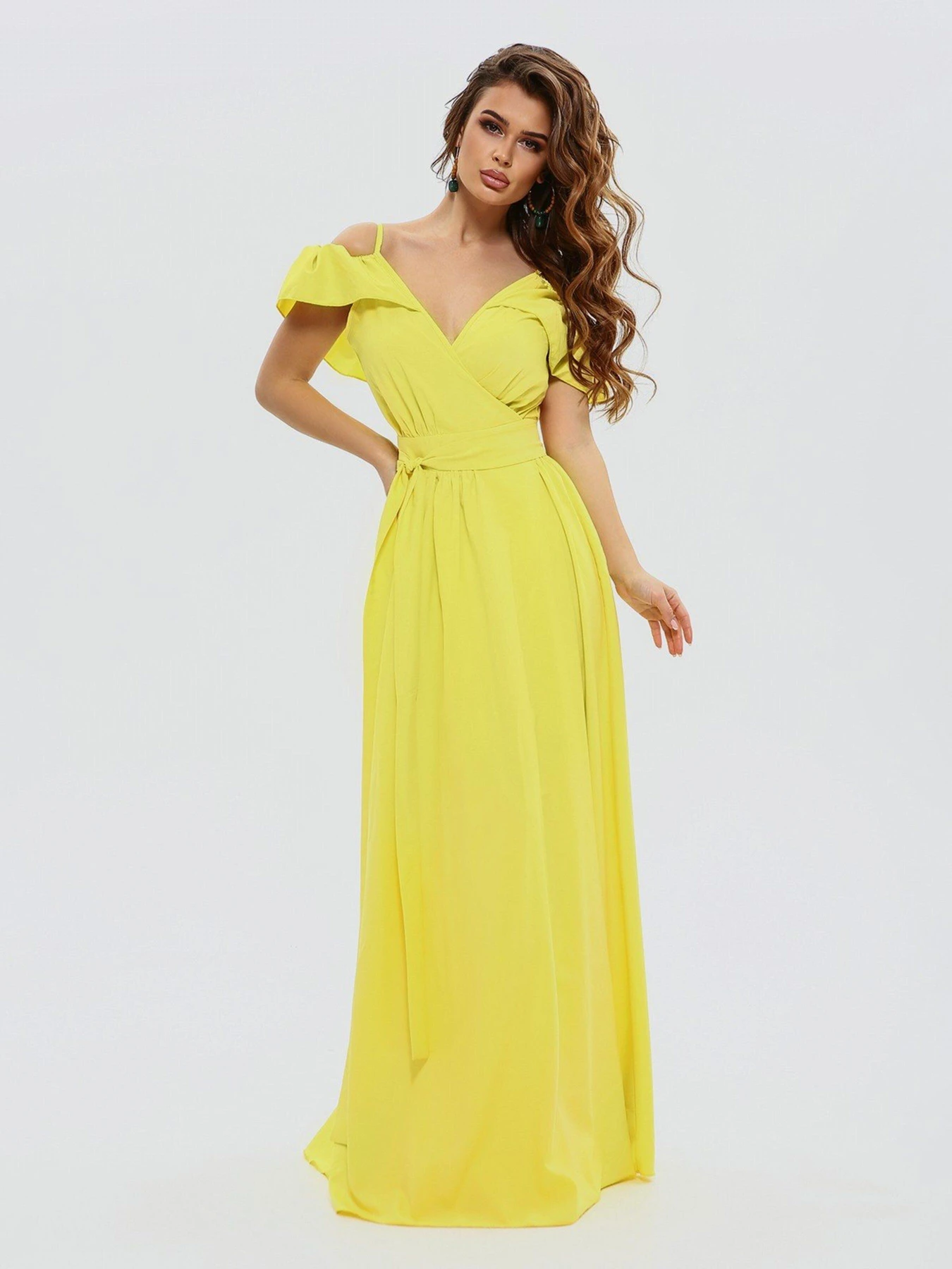 Сукні ISSA Plus модель 10816_yellow Сукні ISSA Plus модель 10816_yellow Фото
