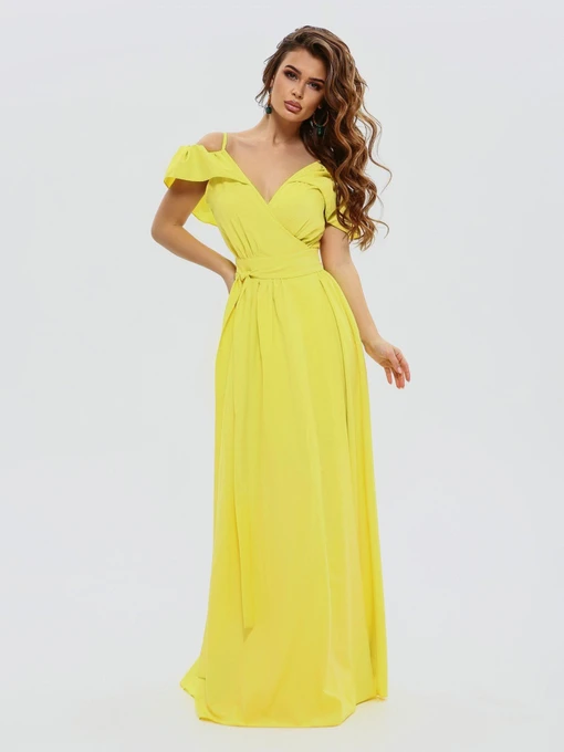Сукні ISSA Plus модель 10816_yellow Фото