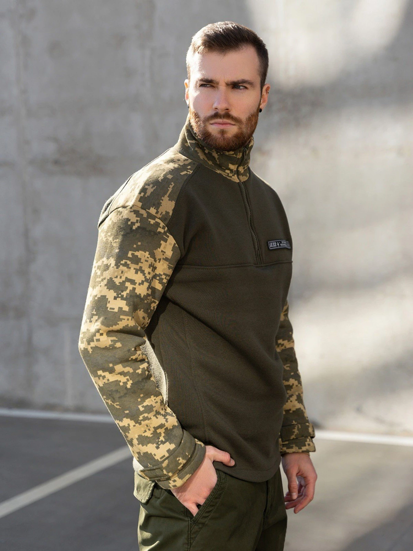 Худі та світшоти ISSA Plus модель GN-485_khaki Худі та світшоти ISSA Plus модель GN-485_khaki Фото