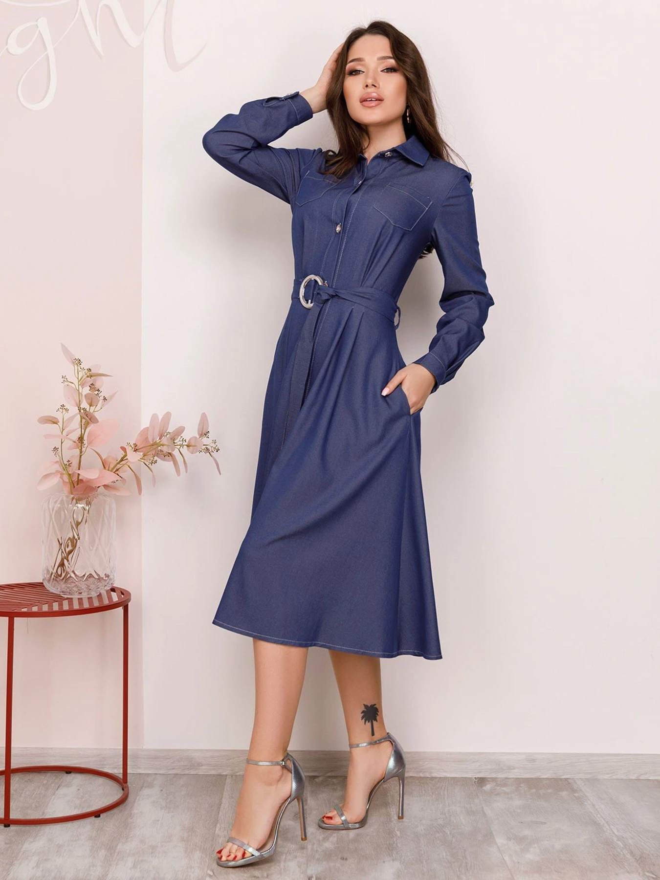 Сукні ISSA Plus модель SA-147_blue Сукні ISSA Plus модель SA-147_blue Фото