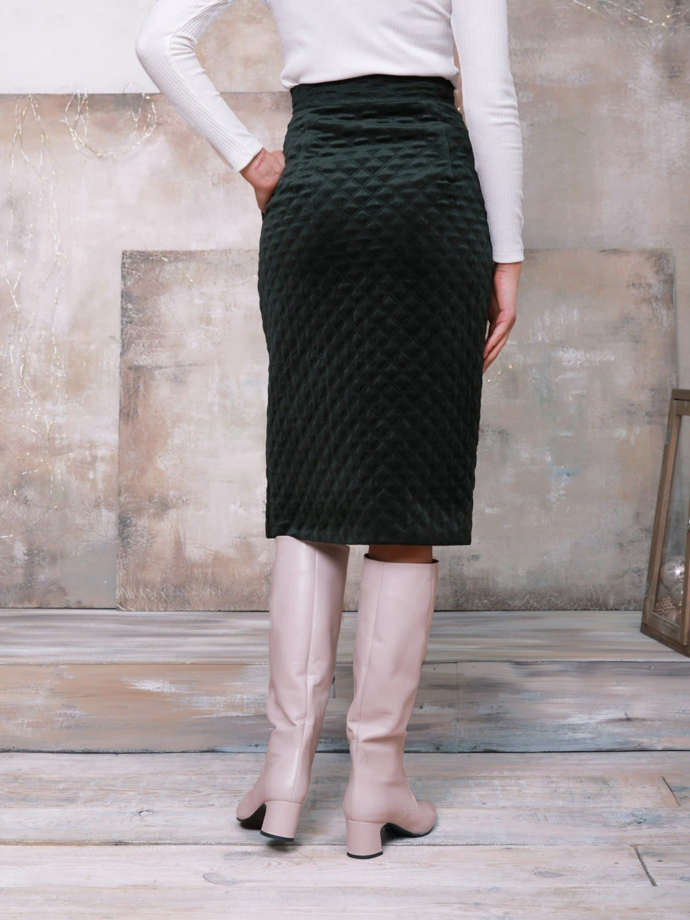 Юбки ISSA Plus модель SA-95_green Фото