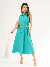 Сукні ISSA Plus модель 14080_turquoise Фото