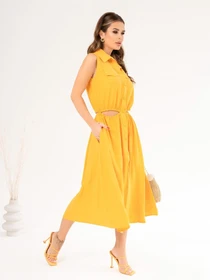 Платья ISSA Plus модель 14080_mustard Фото