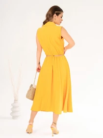 Платья ISSA Plus модель 14080_mustard Фото