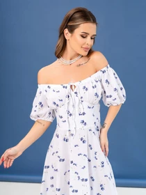 Сукні ISSA Plus модель SA-474_whiteblue Фото