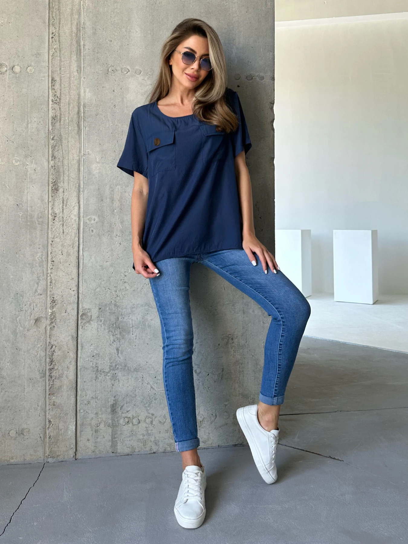 Рубашки ISSA Plus модель WN20-493_darkblue Фото