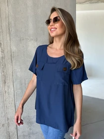 Рубашки ISSA Plus модель WN20-493_darkblue Фото