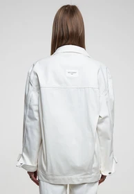 Куртки и дубленки Джинсовая куртка - бомбер модель sp21-bmbr-white-os Фото