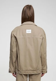 Куртки и дубленки Джинсовая куртка - бомбер модель sp21-bmbr-beige-os Фото
