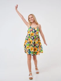 Сукні SMIL модель smil_120354-cvety-na-temno-sinem Фото