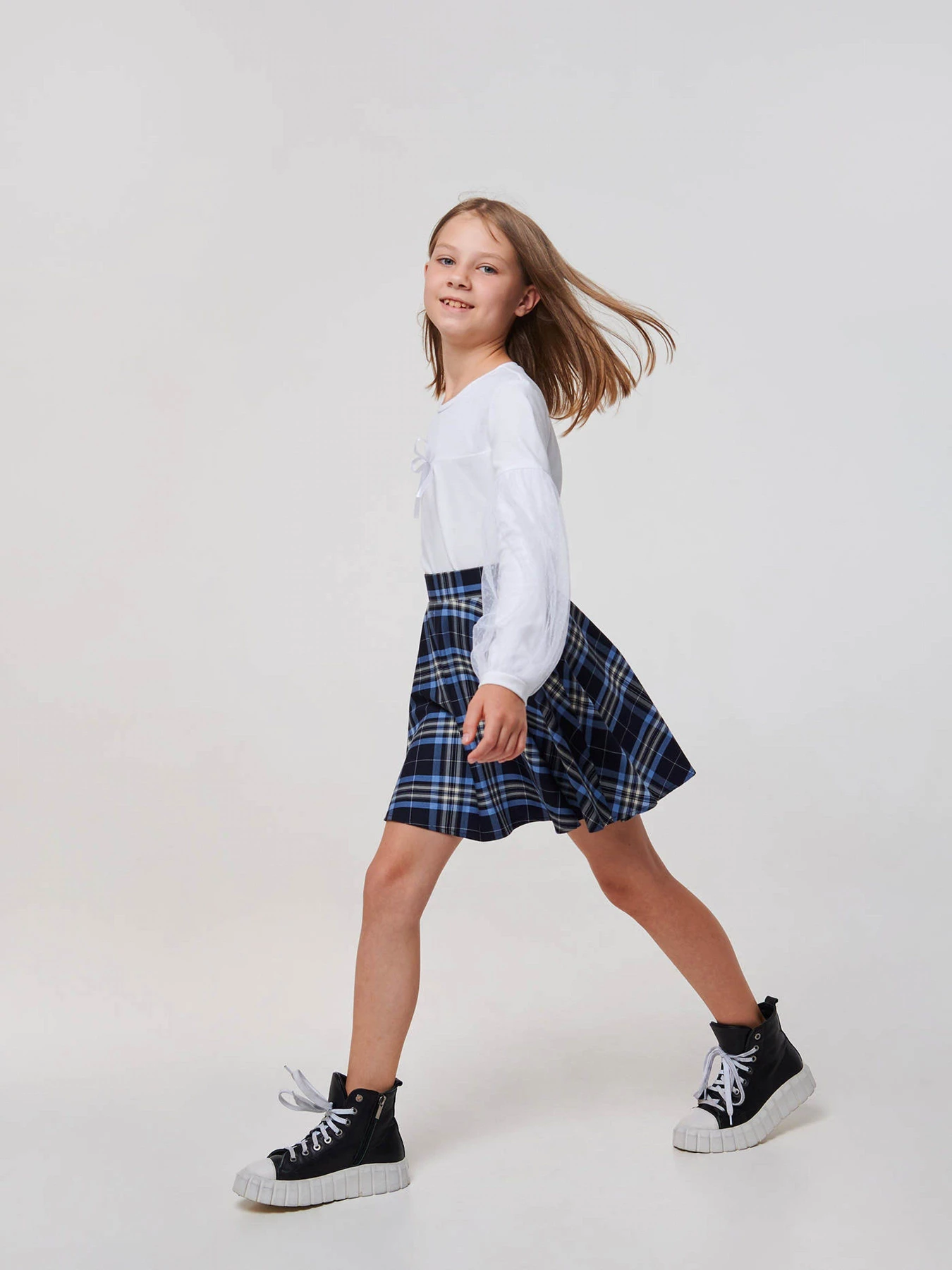 Юбки SMIL модель smil_120361-tsine-golubaa-kletka Фото