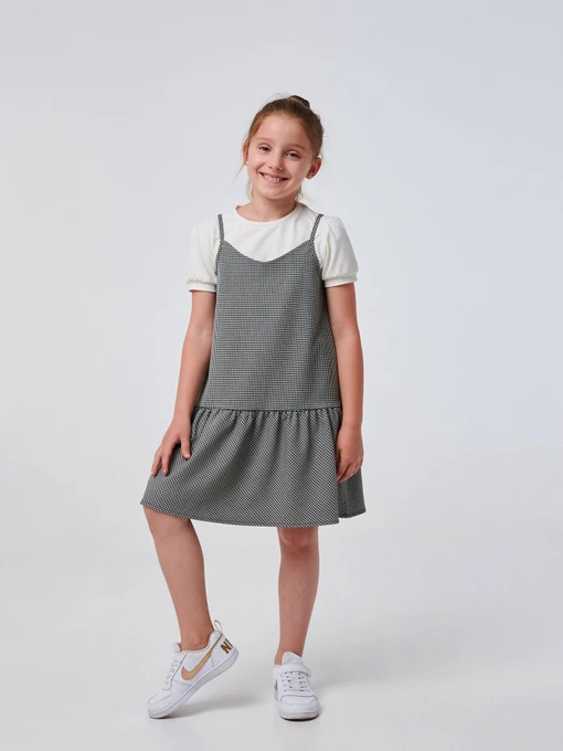 Платья SMIL модель smil_120362-cerno-belaa-lapka Фото