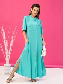 Сукні ISSA Plus модель 14072_turquoise Фото