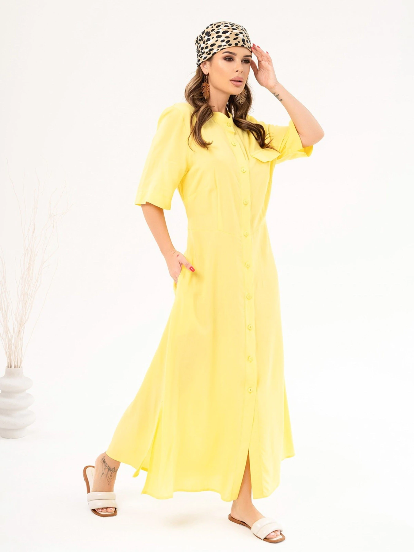 Платья ISSA Plus модель 14072_yellow Платья ISSA Plus модель 14072_yellow Фото
