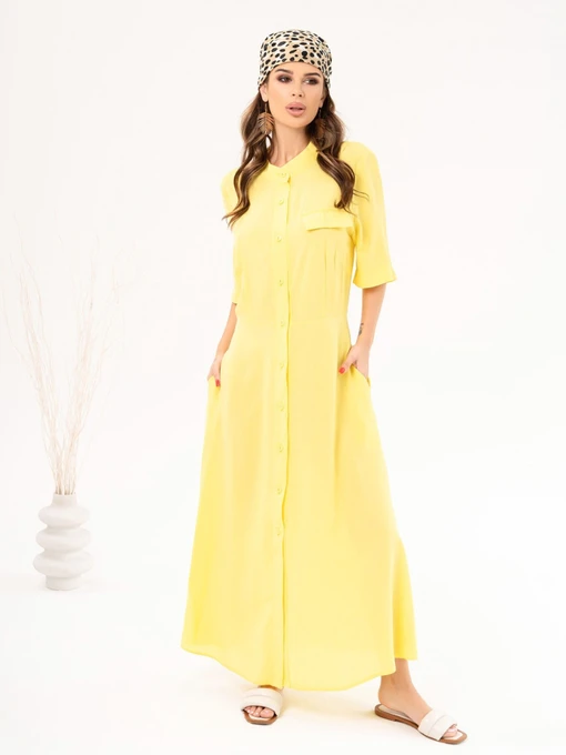 Платья ISSA Plus модель 14072_yellow Фото