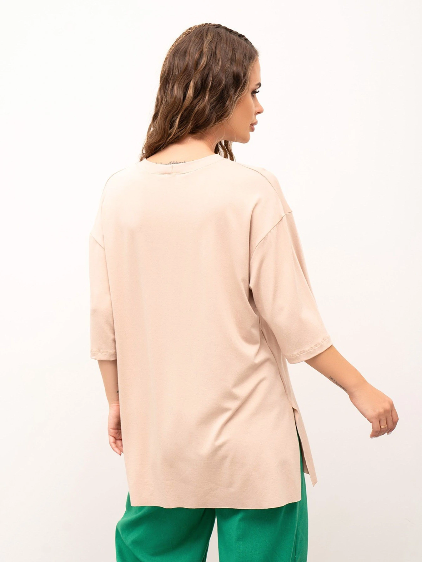 Футболки и поло ISSA Plus модель 13978_beige Футболки и поло ISSA Plus модель 13978_beige Фото