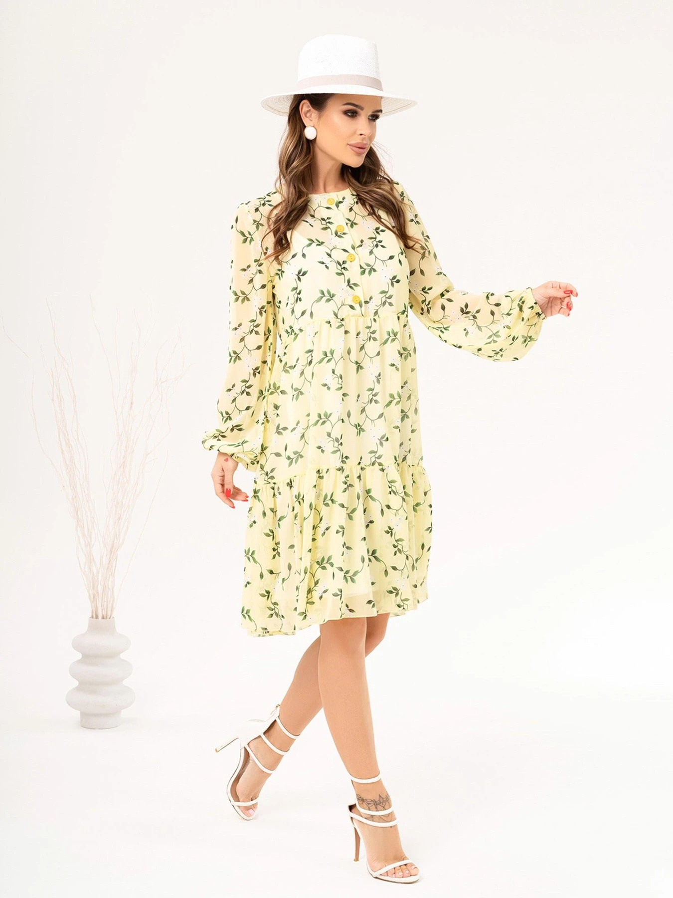 Сукні ISSA Plus модель 14054_yellow Сукні ISSA Plus модель 14054_yellow Фото