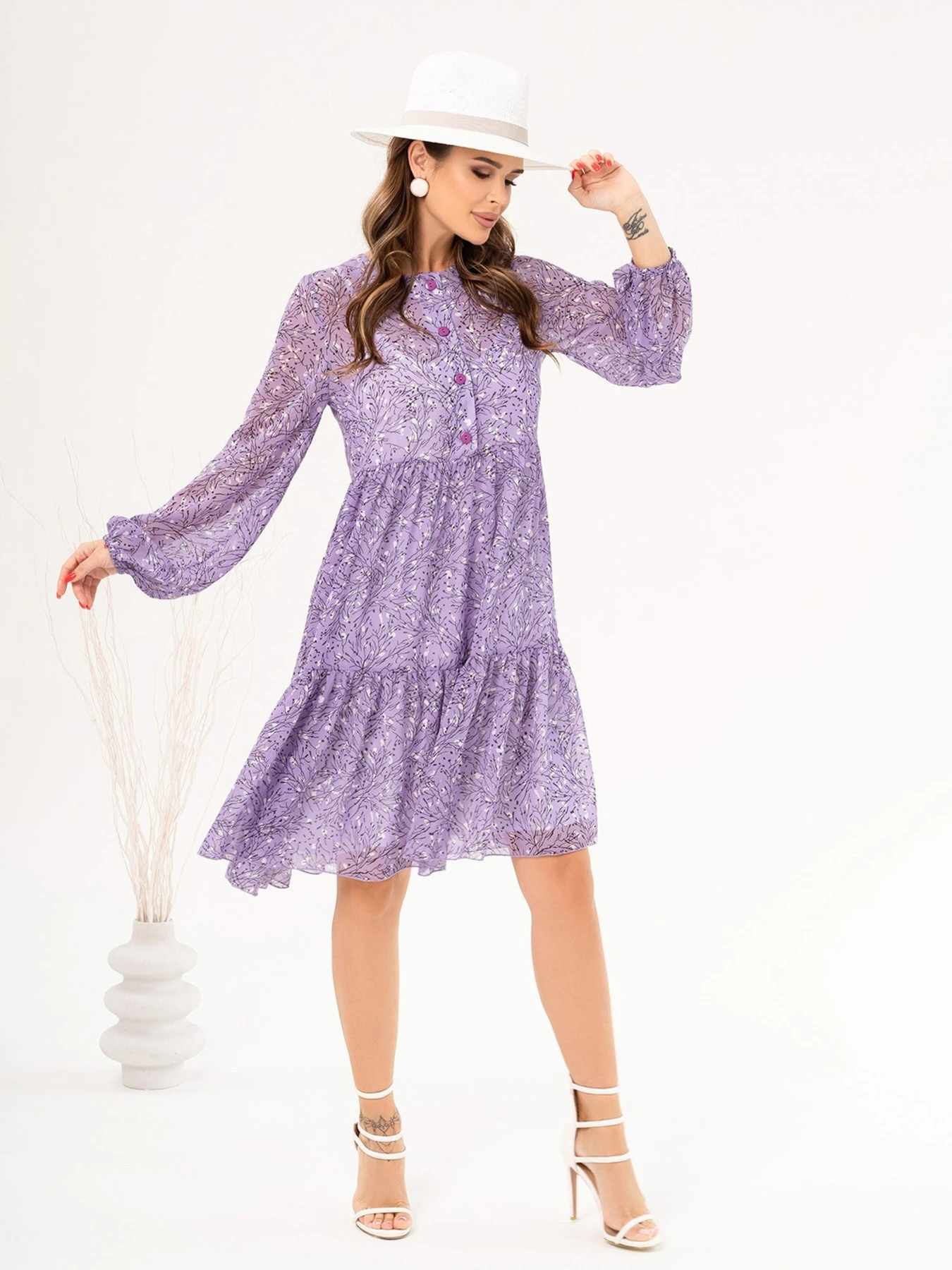 Сукні ISSA Plus модель 14056_lilac Сукні ISSA Plus модель 14056_lilac Фото