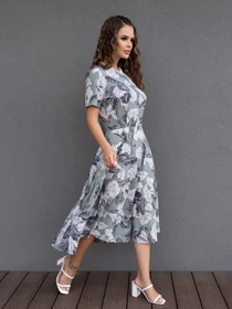 Сукні ISSA Plus модель 14082_olive Фото