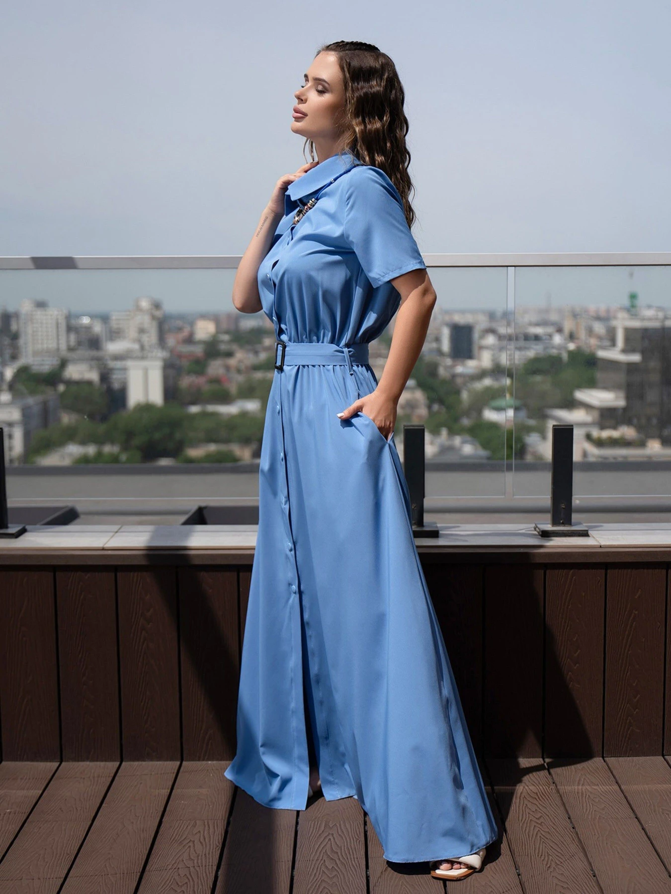 Платья ISSA Plus модель 14089_blue Платья ISSA Plus модель 14089_blue Фото