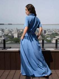 Платья ISSA Plus модель 14089_blue Фото