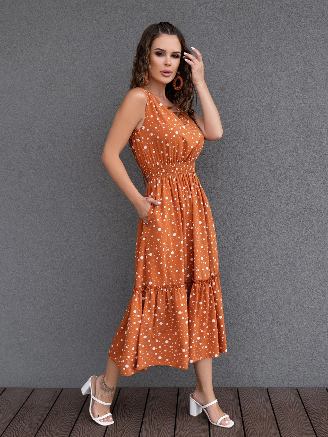 Платья ISSA Plus модель 14091_brown Платья ISSA Plus модель 14091_brown Фото