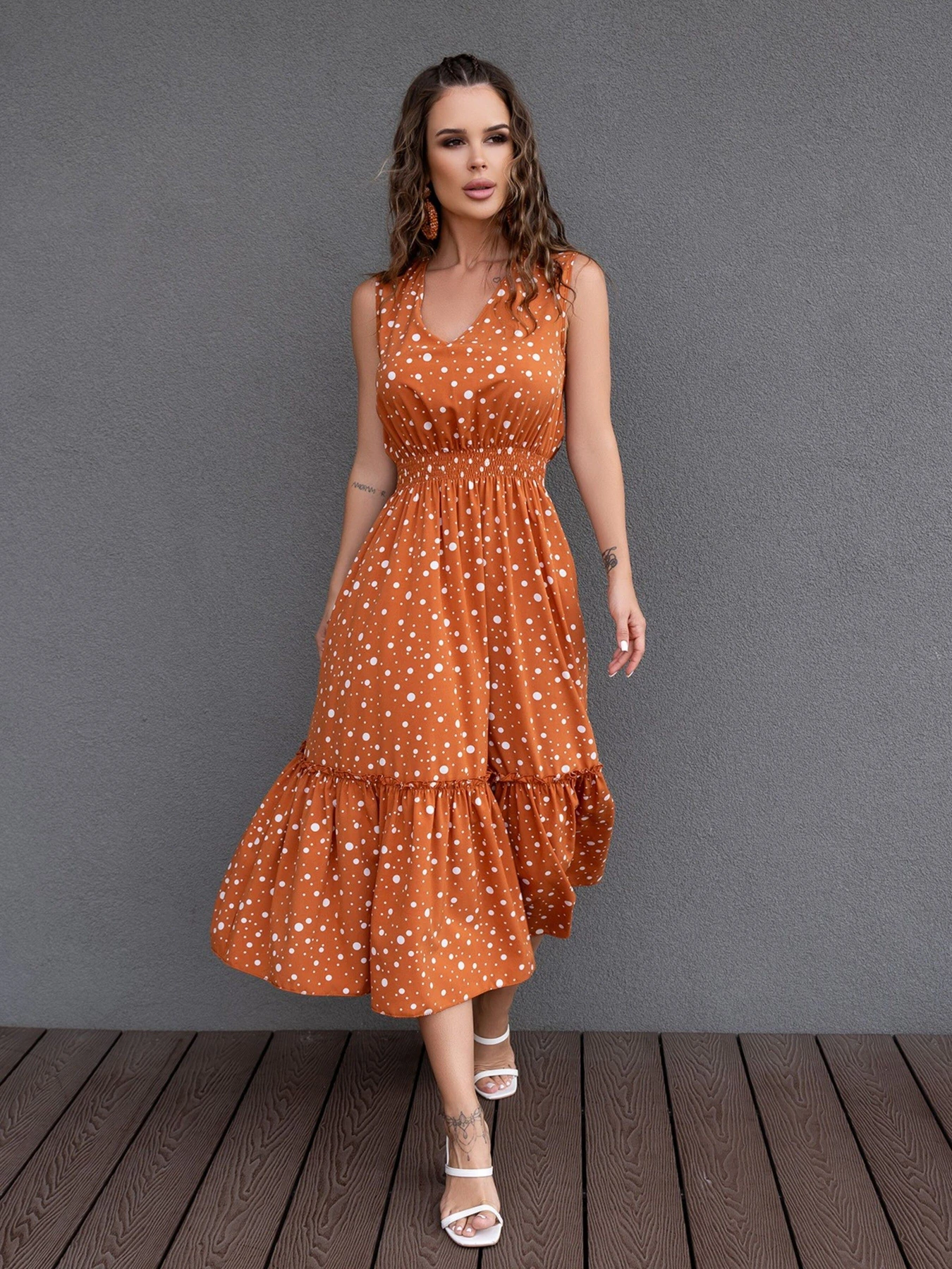 Платья ISSA Plus модель 14091_brown Платья ISSA Plus модель 14091_brown Фото