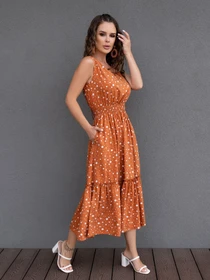 Платья ISSA Plus модель 14091_brown Фото