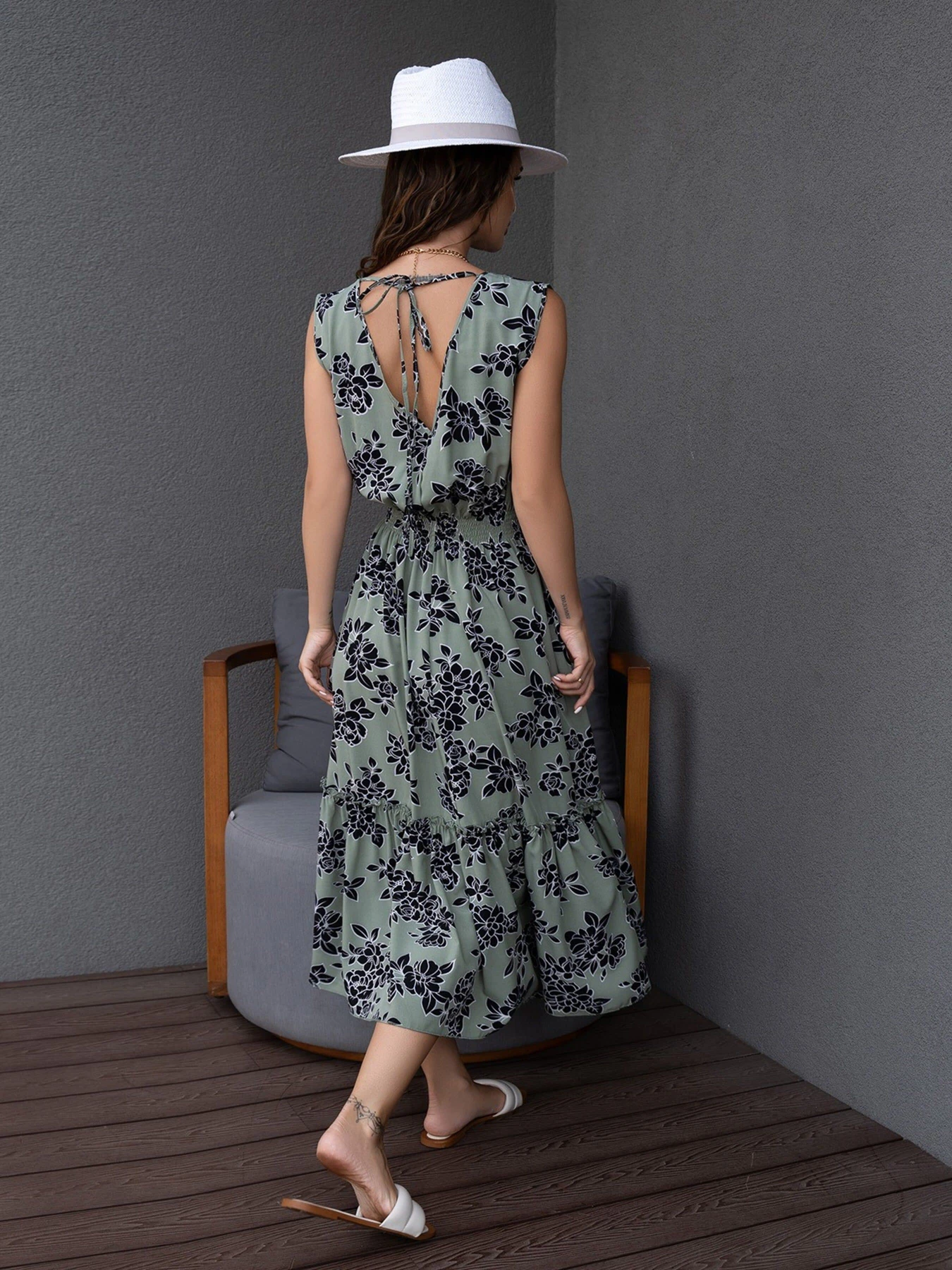 Сукні ISSA Plus модель 14095_olive Фото