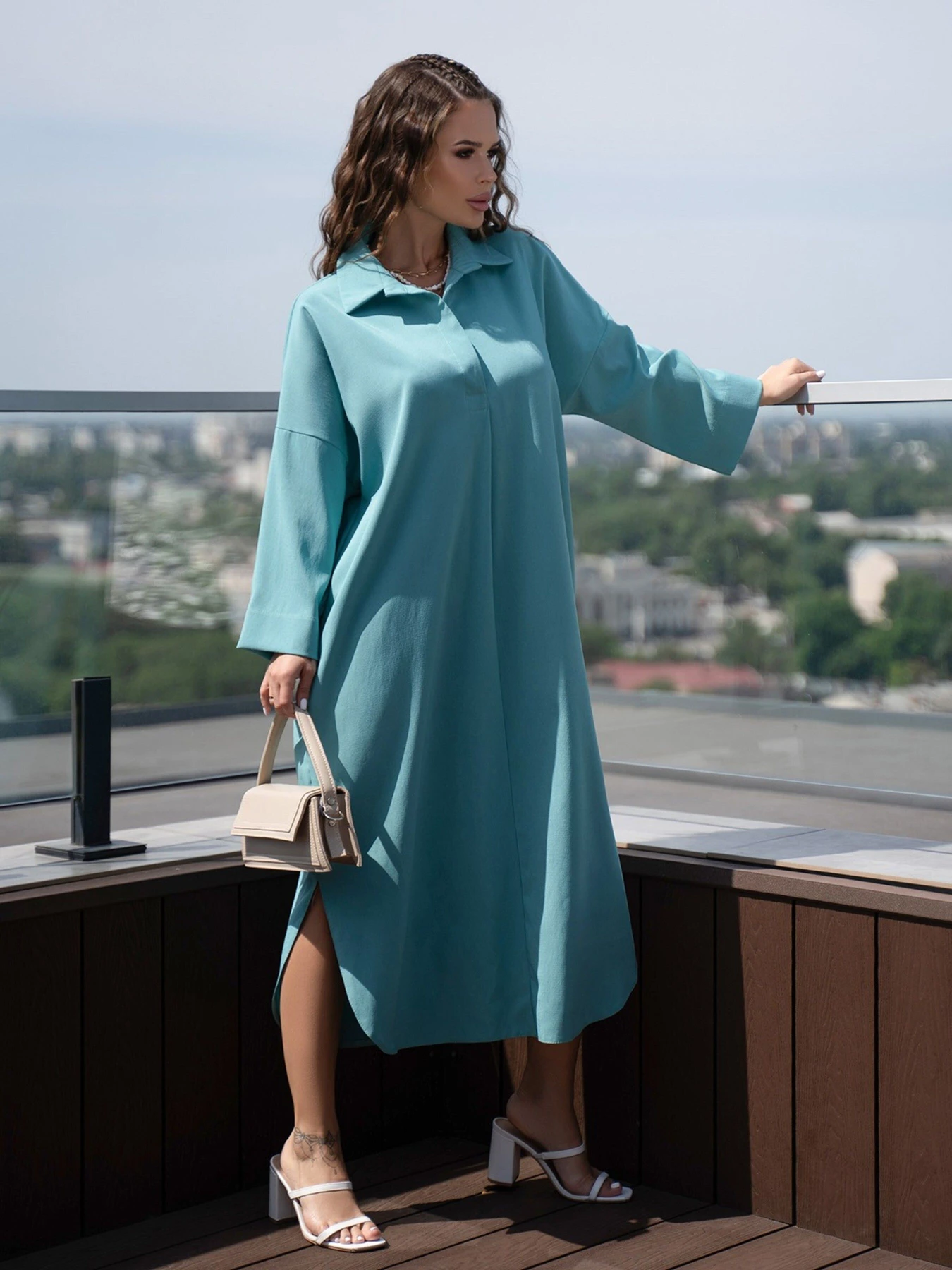 Сукні ISSA Plus модель 14099_turquoise Сукні ISSA Plus модель 14099_turquoise Фото