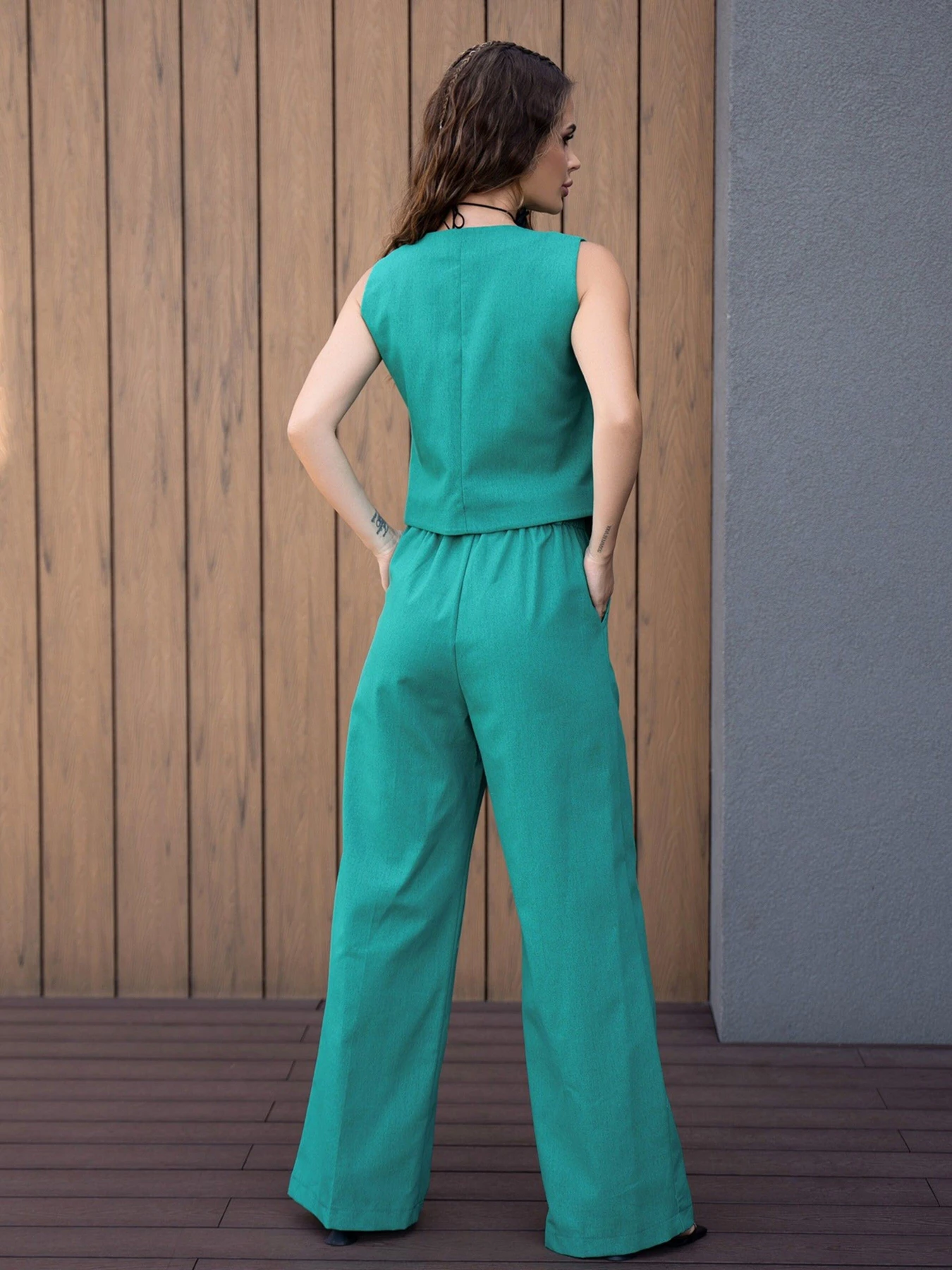 Костюми ISSA Plus модель 14101_green Костюми ISSA Plus модель 14101_green Фото