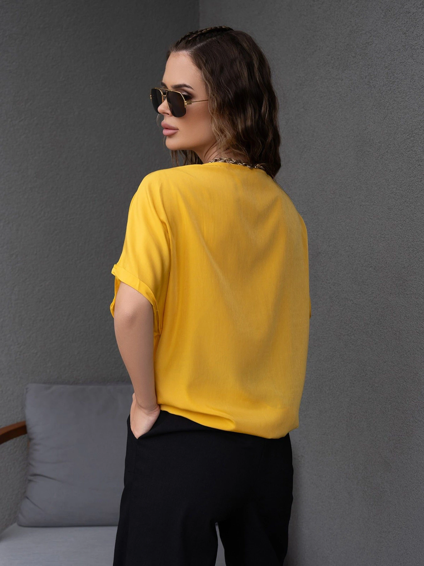Сорочки ISSA Plus модель WN20-494_mustard Фото