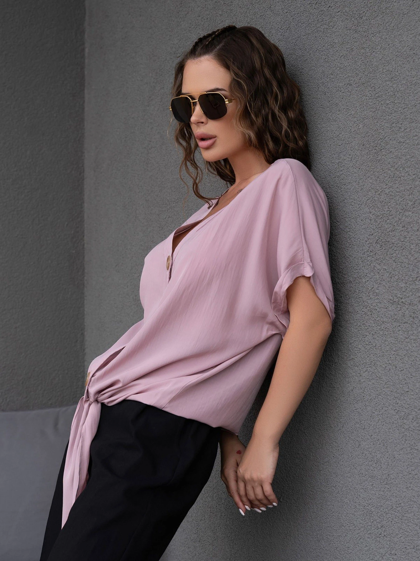 Сорочки ISSA Plus модель WN20-494_lilac Фото