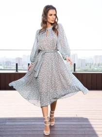 Сукні ISSA Plus модель 14108_olive Фото