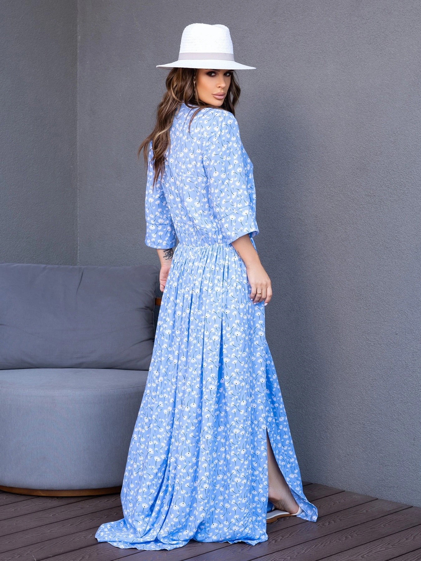 Платья ISSA Plus модель 14118_blue Платья ISSA Plus модель 14118_blue Фото