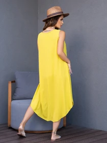 Платья ISSA Plus модель 14124_mustard Фото