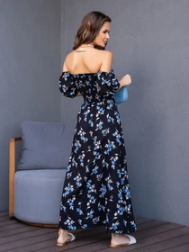 Платья ISSA Plus модель SA-252_blackblue Фото