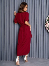Сукні ISSA Plus модель 13936_burgundy Фото