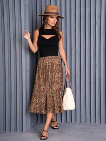 Юбки ISSA Plus модель 14126_brown Фото