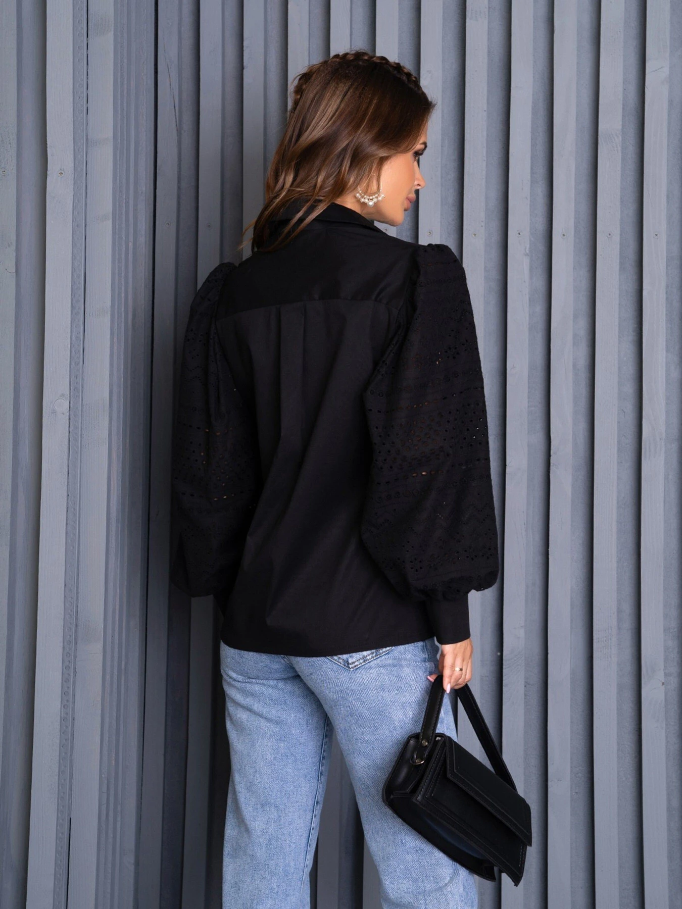 Рубашки ISSA Plus модель SA-481_black Фото