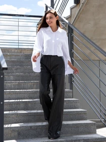 Брюки Jadone Fashion модель Bryuky_palatstso_Siti_chornyy Фото