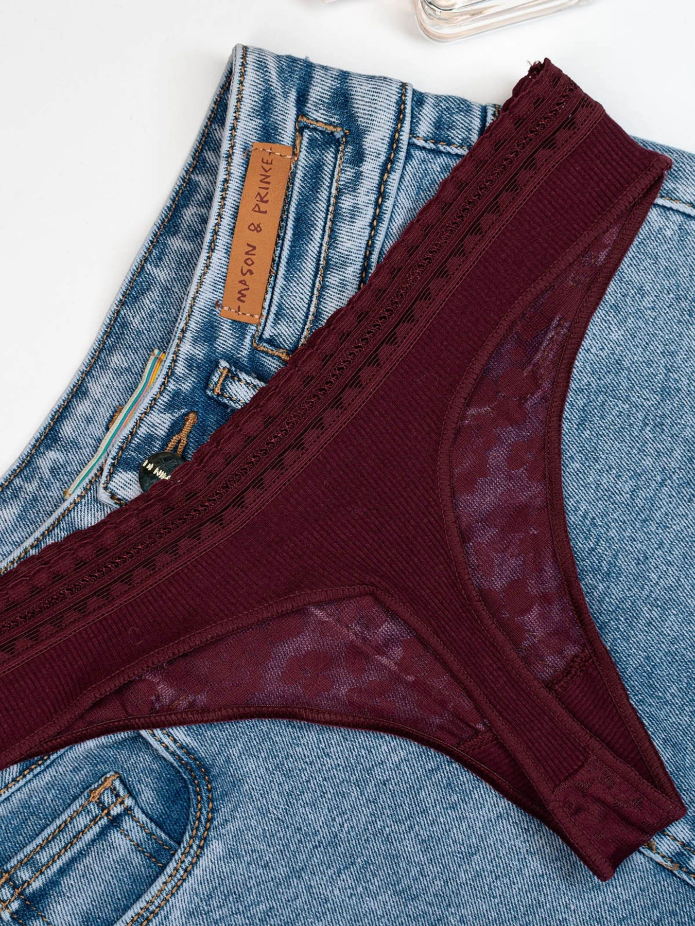 Нижня білизна ISSA Plus модель BL2-855_burgundy Нижня білизна ISSA Plus модель BL2-855_burgundy Фото